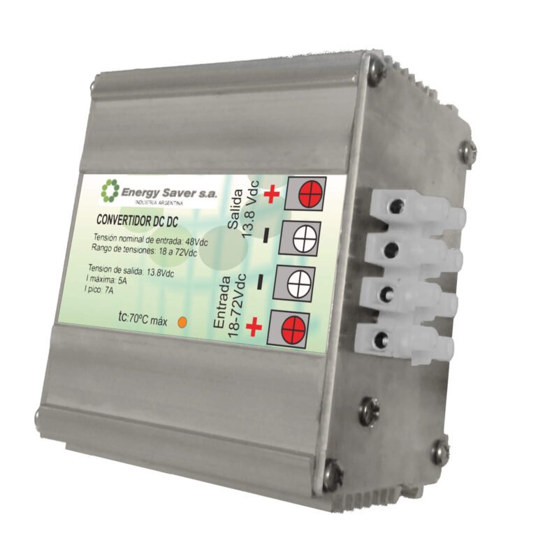 Convertidor 12Vcc a 48Vcc 2,5A 120W Gabinete Metalico