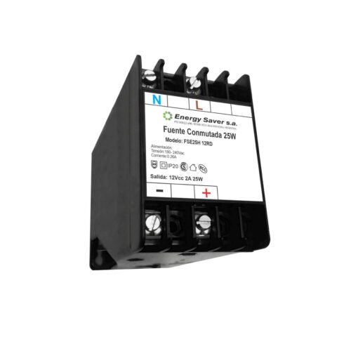 Fuente Switching 19V 1,3A 25W Industrial Gabinete Plastico Riel Din | FSE25H-19RD