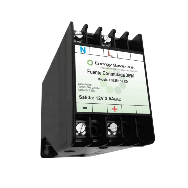 Fuente Switching 24V 1,5A 35W Industrial Gabinete Plastico Riel Din