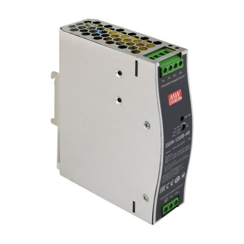 DDR-120-01 Convertidor Mean Well 16,8~33,6Vcc a 12V 10A 120W Industrial Gabinete Metalico Riel Din | DDR-120B-12