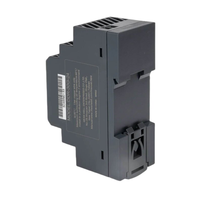 Convertidor Mean Well 18~75Vcc a 24V 1,25A 30W Industrial Gabinete Plastico Riel Din | DDR-30L-24