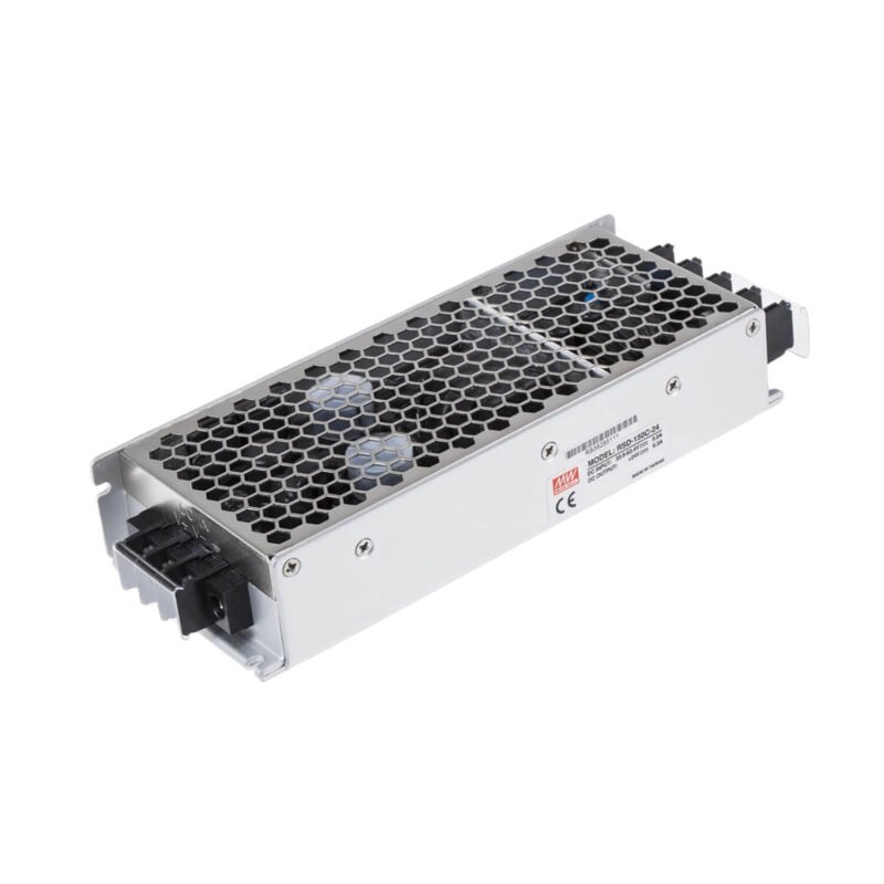Convertidor Mean Well 16,8~31,2Vcc a 24V 6,3A 150W Industrial Gabinete Metalico Modular Apto Transporte | RSD-150B-24