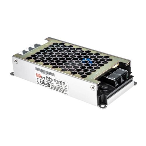 Convertidor Mean Well 18~72Vcc a 5V 12A 60W Industrial Gabinete Metalico Modular Apto Transporte | RSD-60L-5