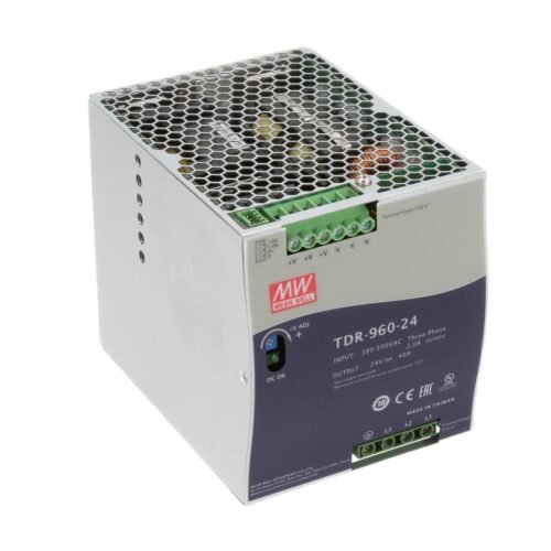 Fuente Switching Mean Well 48V 20A 960W Industrial PFC Trifasica Riel Din | TDR-960-48