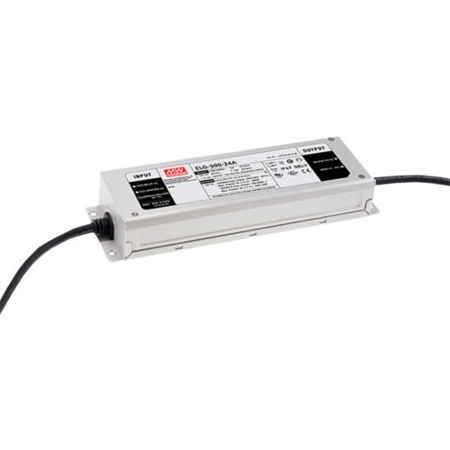 Driver LED Mean Well 12Vcc 22A 264W CV+CC Potenciometro Metalico IP67 | ELG-300-12A