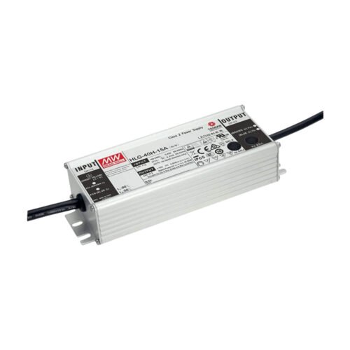 Driver LED Mean Well 12Vcc 3.33A 39.96W CV+CC 0-10V/PWM Metalico IP67 | HLG-40H-12B