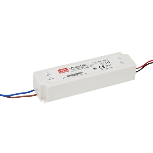 LPC-60-01 Fuente Switching Driver Led Mean Well 1750mA 59.5W CC 9-34V Plastico IP67 | LPC-60-1750