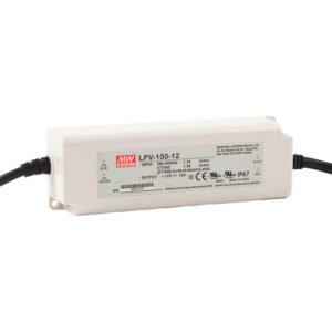 Driver LED Mean Well 54Vcc 3.45A 186.3W CV+CC Metalico IP67 | HLG-185H-54