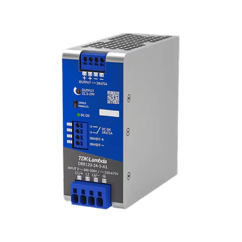 DRB1203A1-01 Fuente Switching TDK Lambda 24V 5A 120W Industrial Trifasica Riel Din Terminales Push-In | DRB120-24-3-A1