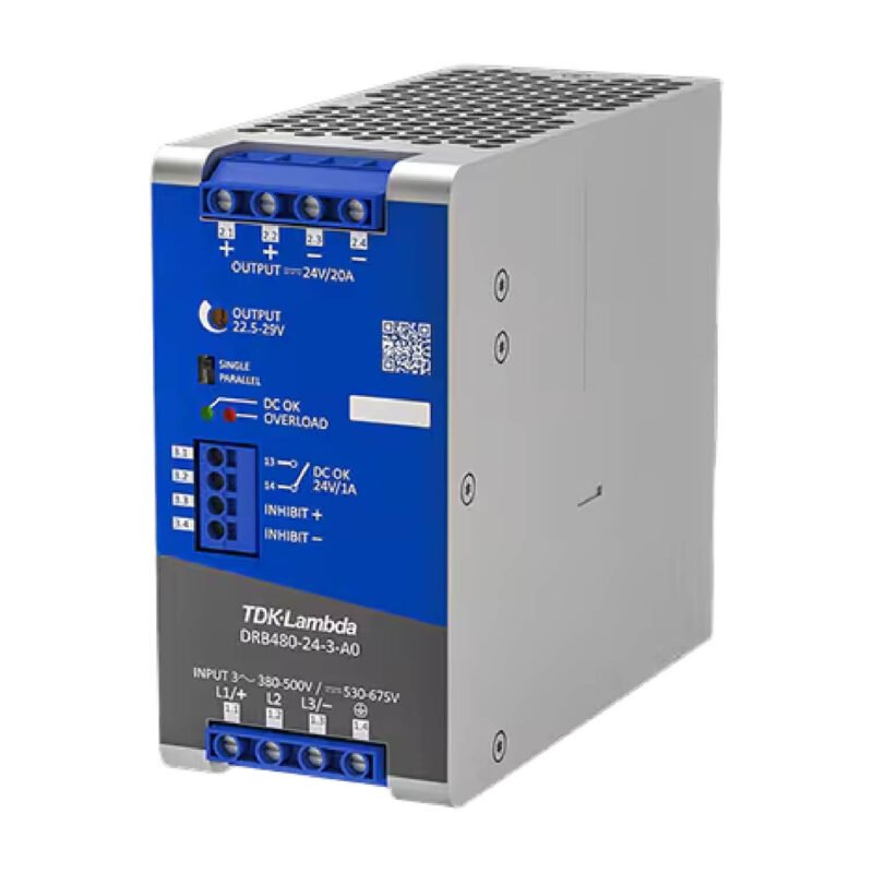 DRB4803A0-01 Fuente Switching TDK Lambda 24V 20A 480W Industrial Trifasica Riel Din Terminales Tornillo | DRB480-24-3-A0